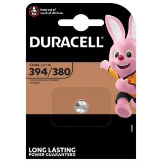 Duracell Uhrenbatterie D394 1,55V 84mAh AgO 1er Blister