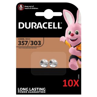 20x Duracell Uhrenbatterie D357 1,55V 190mAh AgO