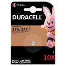 10x Duracell Uhrenbatterie D377 1,55V 28mAh AgO 1er Blister