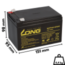 36v 3x 12v 14Ah agm lead battery compatible electric scooter 1000 turbo