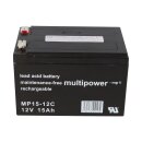 3x 12v 15Ah battery suitable for aunt Paula scooter e-scooter 36v