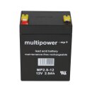Multipower MP2,9-12 AGM Bleiakku 12V 2,9Ah – F4,8 mm