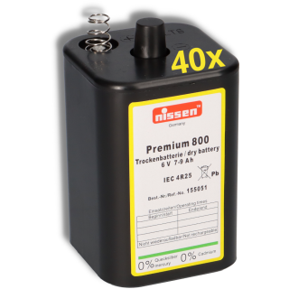 40x Nissen 4R25 Premium 800 6V 9Ah Trockenbatterie online kaufen