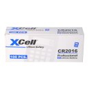 100x cr2016 lithium coin cell 3v / 90mAh (20x pack of 5)