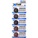 100x cr2430 lithium coin cell 3v / 290mAh (20x 5 pack)