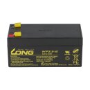 Kung Long WP3.3-12 AGM Akku 12V 3,3Ah – passend für Medizinkühlschrank Arzneischrank | VdS-Ausführung