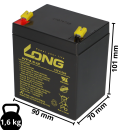Lead battery 12v 4.5Ah compatible exah5-12 rechargeable...