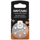 Rayovac Hörgerätebatterie HA13 Hearing Aid, Acoustic 6er...