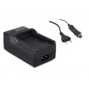 2 in 1 Ladegerät f. Samsung SLB-0937 Digimax CL5...