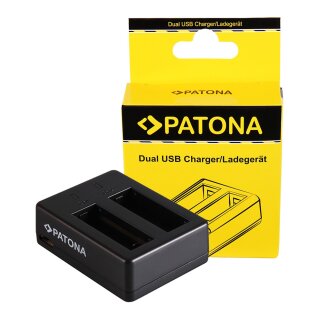 Dual Schnell-Ladegerät f. SJCAM SJ6 Legend Black SJ6000 inkl. Micro-USB Kabel
