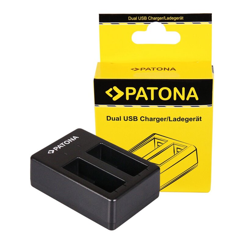Dual Schnell-Ladegerät f. GoPro GoPro Hero 8 AHDBT-801 Hero 7 AHDBT-701 Hero 6 Hero 5 AHDBT-501 inkl. Micro-USB