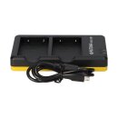 PATONA Dual Schnell Kamera-Akkuladegerät für Nikon EN-EL5+, ENEL5 – inkl. Micro-USB-Kabel