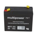 Multipower Lead battery mp7-6s Pb 6v 7Ah