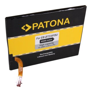 PATONA Tablet-Akku für Samsung Galaxy Tab 4 7.0 SM-T230 SM-T230NU – 3,8 V 4000 mAh 4 Ah