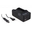 4 in 1 Ladegerät f. Fujifilm FNP-40 SLB-0837...