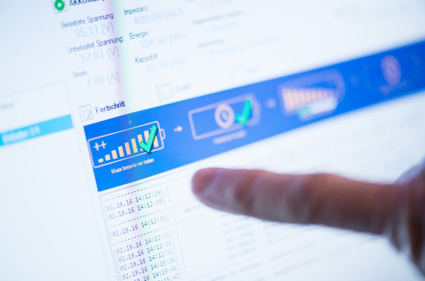 Der Fortschritt im Akku Analysetool von WSB wird Dokumentiert und ist Visuell dargestellt.