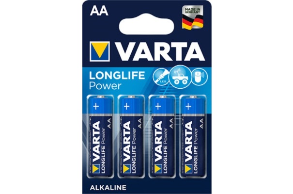 Ein Paket Standard-AA-Batterien von Varta.